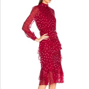 ❌SOLD❌Saloni Isa ruffle dress size 4 NWOT